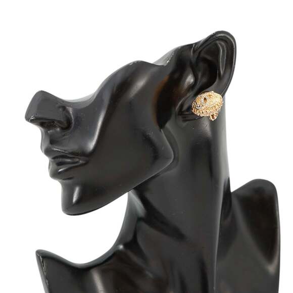 CHANEL Gold Logo Earrings - Picture 4 of 8